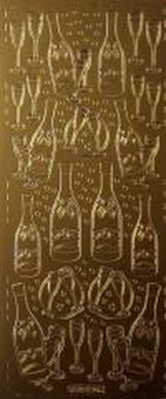 Stiker ażurowy złoty