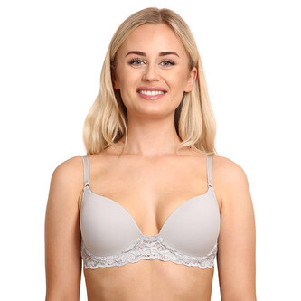 Dámská podprsenka Gina vyztužená s kosticemi šedá (17007 - grey) 75C