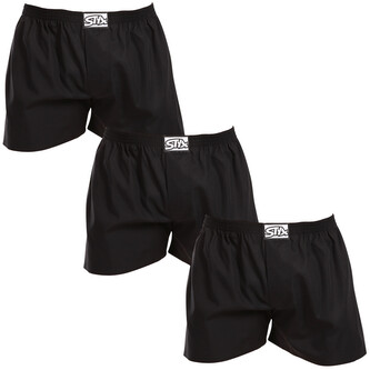 3PACK pánské trenky Styx klasická guma nadrozměr černé (3E0960) 5XL