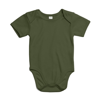 Dětské body Babybugz Organic Baby Short - olivové, 6-12 měsíců