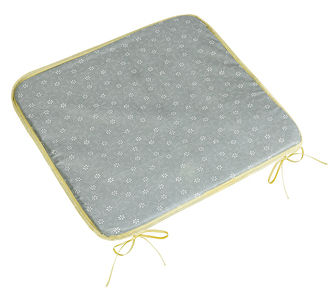 Sedák Adéla hladký - Šedá,Bílá - 40x40 cm