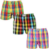 3PACK pánské trenky Styx klasická guma vícebarevné (3A010406) L