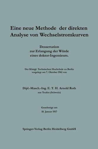 Eine neue Methode der direkten Analyse von Wechselstromkurven
