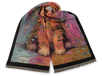 Šátek / šála / pléd s třásněmi 65x190 cm - 1 ks - 17 fialovorůžová