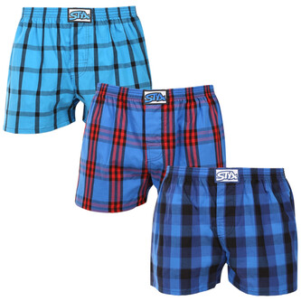 3PACK pánské trenky Styx klasická guma vícebarevné (3A010103) L
