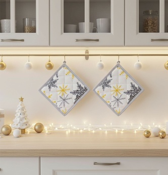 Podložka, Vánoční Vločky zlaté 1261, 18 x 18 cm