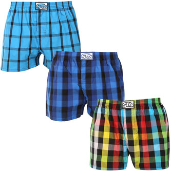 3PACK pánské trenky Styx klasická guma vícebarevné (3A010106) XL