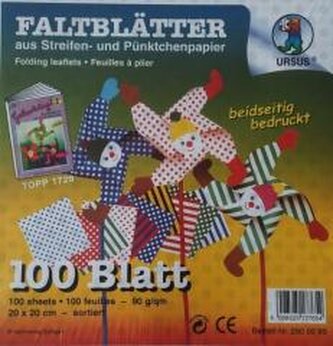 Origami 20x20cm kropki/paski 100 arkuszy