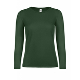 Triko dámské B&C dlouhý rukáv E150 - tmavě zelené, S