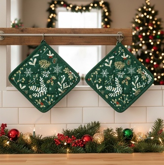 Podložka, Zelené Vánoce, 18 x 18 cm