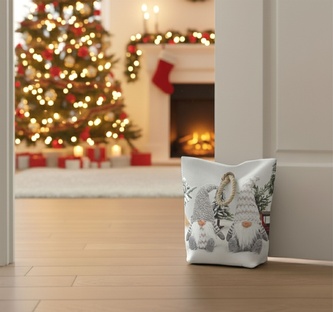 Dveřní zarážka - závaží, Dva šedí trpaslíci, 22 x 23 cm