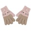 Dětské zimní prstové rukavičky Kitty, 12cm, růžová, béžová; 98 (2-3r); růžová, béžová