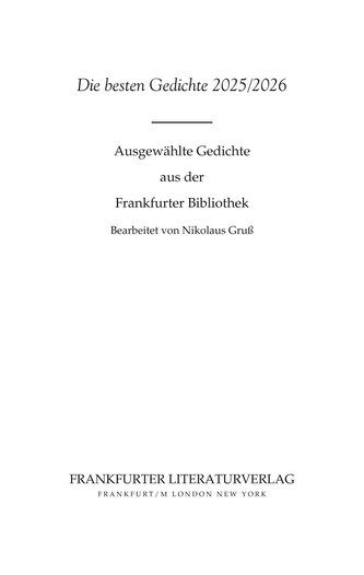 Die besten Gedichte 2025/2026