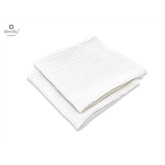 KIECZMERSKI Pieluszka 30x30 cm MUŚLIN BAWEŁNIANY bawełna 100% śmietanka 2-pak