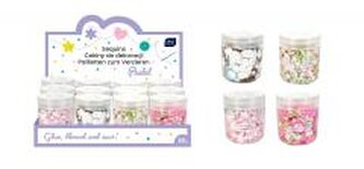 Cekiny do dekoracji 30g pastel (12szt)