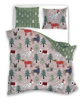 POŚCIEL KPL.160X200+2x70X80 HOLLY JOLLY 008 MIKROFIBRA SATYNOWA