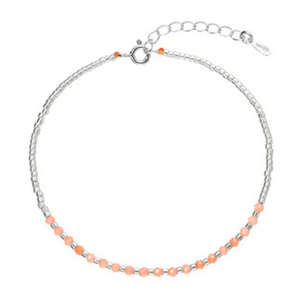 EG2315 Stříbrný náramek s oranžovými korály