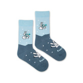 Detské ponožky Bob a Bobek v zimě Modré XS (19-22)