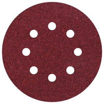 Papier szlifierski 125 mm Wolfcraft - gr. 120, perforowany, na rzep [25 szt.]
