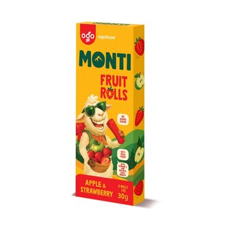 MONTI ovocná trubička jablko & jahoda váha 24x30g