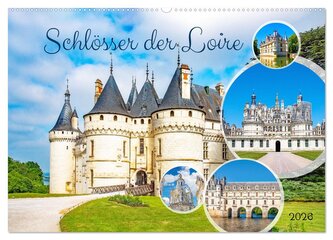 Schlösser der Loire (Wandkalender 2026 DIN A2 quer), CALVENDO Monatskalender
