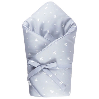 Zavinovačka SOFTELLO - sivomodré vtáčiky - Zimná