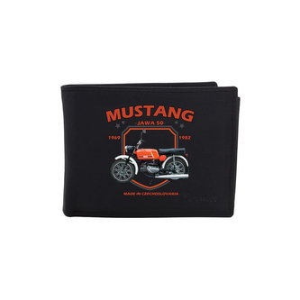 Kožená peněženka Striker Jawa 50 Mustang - černá