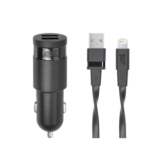 Riva Power 4225 BD2 duální automobilový adaptér  3,4A/2xUSB, černá + Mfi Apple Lightning kabel