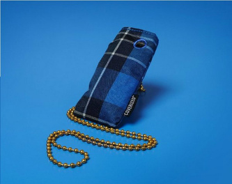 Coverized JACK malá brašna na MP3 / MP4, modrý tartan