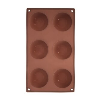 Forma silikon polokoule 6 hnědá