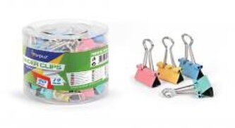 Klipy biurowe 19mm kolorowe pastel 40szt