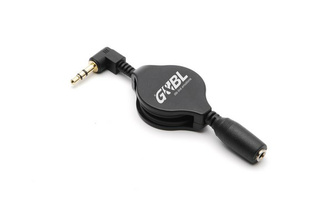 Kabel Jack 3,5/female Jack 3,5 zatažitelný kabel L. 1,0m