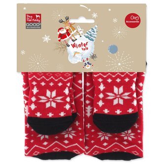 Ponožky Dog Fantasy Winter Tale Vánoční pro páníčka i mazlíčka, 36cm a 11cm