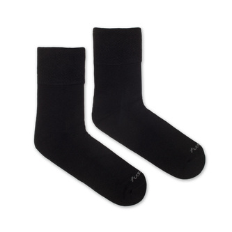 Ponožky Diabetické vaflový lem černé Černé L (43-46)