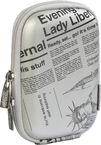 Riva Case 7103 pouzdro na fotoaparát, stříbrné Newspaper