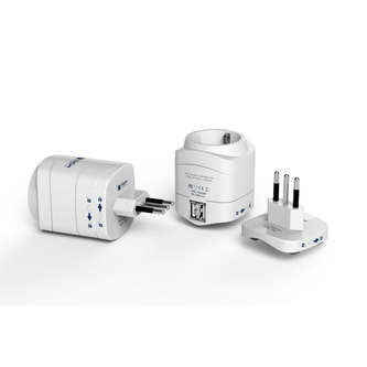 TECH cestovní adaptér pro použití v Itálii s integrovanou 2xUSB nabíječkou
