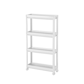 Regál PH 4 koše 54x18x100cm kolečka, bílá  DECOBELLA