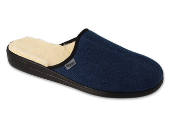 000M325 - Befado Dr.ORTO - pantofle pánské, modré, ovčí vlna 000M325_40
