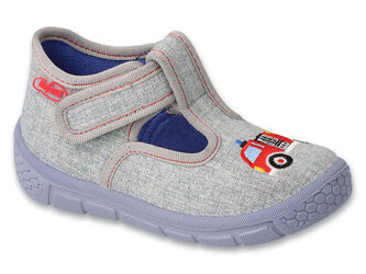 631P012 18 chlapecké bačkorky Befado šedé, hasiči 631P012_18