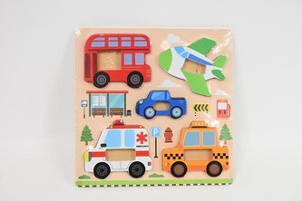 Układanka drewno pojazdy BPUZ7759 77759