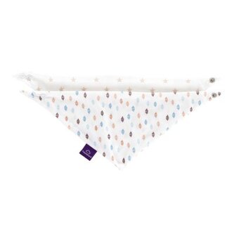 TRÄUMELAND Bandana Bib 2 ks Dreiecke bunt & Sternchen Beige