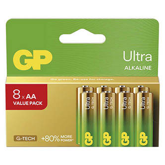 GP Ultra Jednorázová alkalická baterie AA, 8-pack