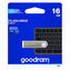 Goodram USB flash disk, USB 2.0, 16GB, UUN2, stříbrný, UUN2-0160S0R11, USB A, s poutkem