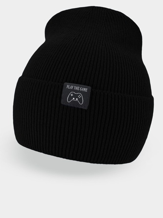 Dětská zimní čepice Game - černá, vel. 50 - 54 cm; 104-128 (3-7r), 122-128 (6-8r), 128-134 (7-9r), 134-140 (8-10r); černá