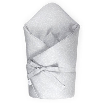 Zavinovačka SOFTELLO - svetlosivé kvietky - Zimná