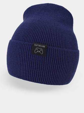 Dětská zimní čepice Game - tm. modrá, vel. 50 - 54 cm; 104-128 (3-7r), 122-128 (6-8r), 128-134 (7-9r), 134-140 (8-10r); granát