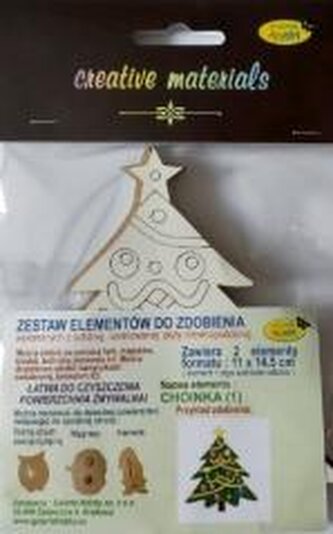 Zestaw elementów do zdobienia choinka BN 2szt