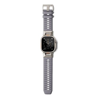 Epico Rubber Pro řemínek s nerezovým zapínáním pro Apple Watch 49/46/45/44/42mm šedý