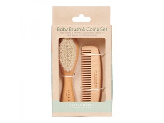 Dětský hřeben a kartáč dřevěný