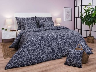 Povlečení krep Sorat tmavě šedý 240x200, 2x70x90 cm